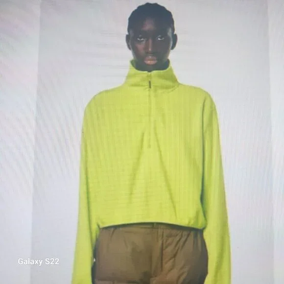 RAINS Half Zip Fleece. Color: Digital Lime. Size Small. NWT. - Picture 3 of 9